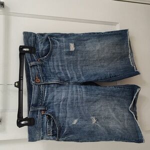 LOFT by Ann Taylor destructed cut off denim jeans